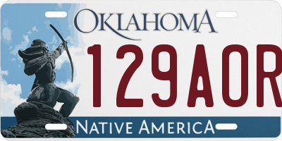 OK license plate 129AOR