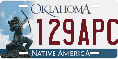 OK license plate 129APC