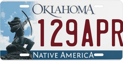 OK license plate 129APR