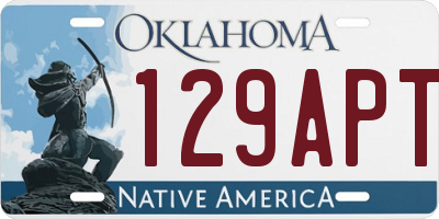 OK license plate 129APT