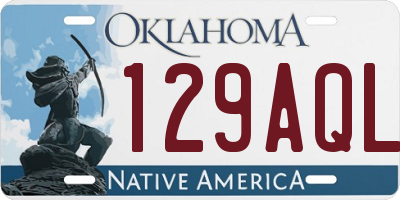 OK license plate 129AQL