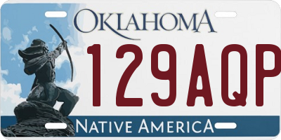 OK license plate 129AQP