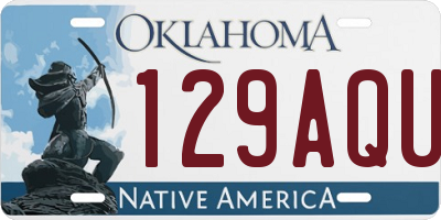 OK license plate 129AQU