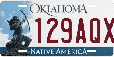 OK license plate 129AQX