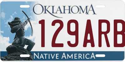 OK license plate 129ARB