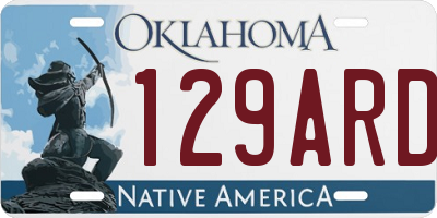 OK license plate 129ARD