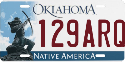 OK license plate 129ARQ