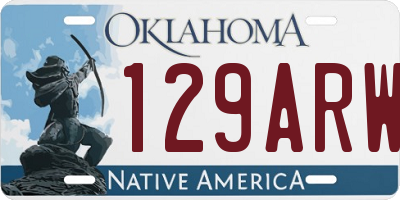 OK license plate 129ARW