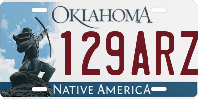 OK license plate 129ARZ