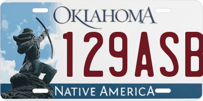OK license plate 129ASB