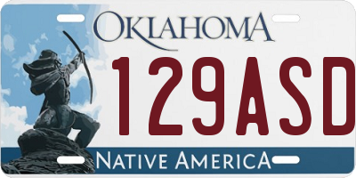 OK license plate 129ASD