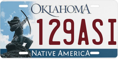 OK license plate 129ASI