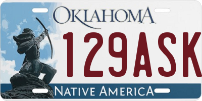 OK license plate 129ASK
