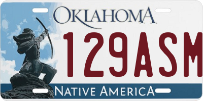 OK license plate 129ASM