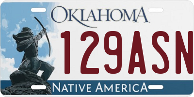 OK license plate 129ASN