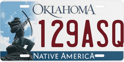 OK license plate 129ASQ