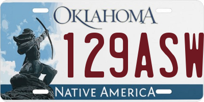 OK license plate 129ASW
