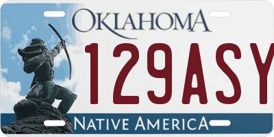 OK license plate 129ASY