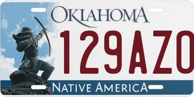 OK license plate 129AZO