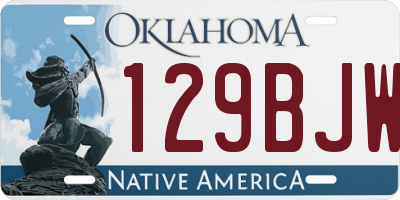 OK license plate 129BJW