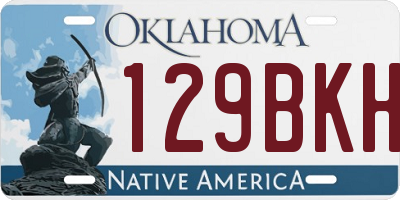 OK license plate 129BKH