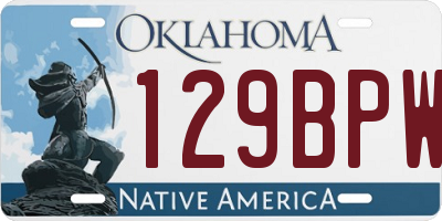 OK license plate 129BPW