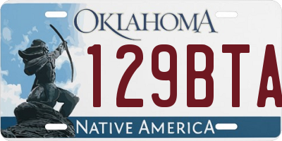 OK license plate 129BTA