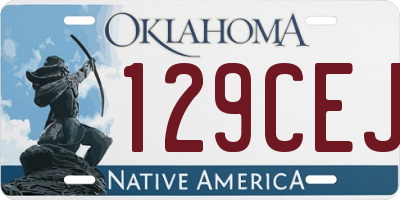 OK license plate 129CEJ