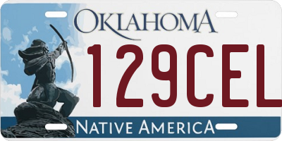 OK license plate 129CEL