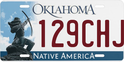 OK license plate 129CHJ