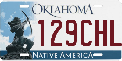 OK license plate 129CHL
