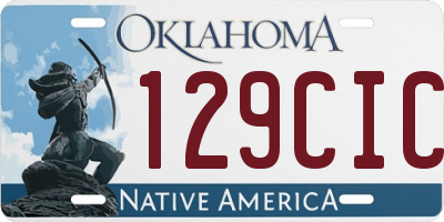 OK license plate 129CIC