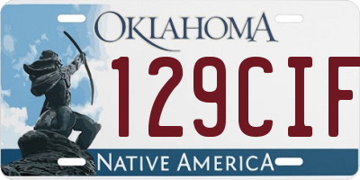 OK license plate 129CIF