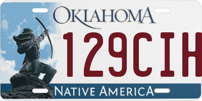 OK license plate 129CIH