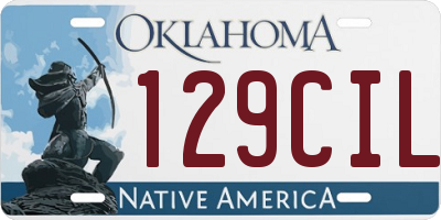 OK license plate 129CIL