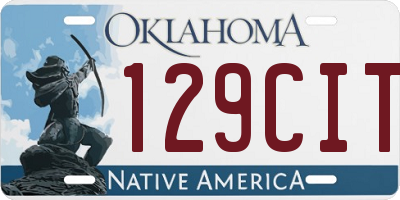 OK license plate 129CIT