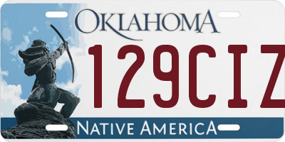 OK license plate 129CIZ