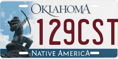 OK license plate 129CST