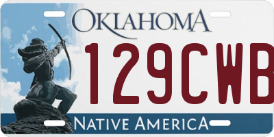 OK license plate 129CWB