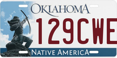 OK license plate 129CWE