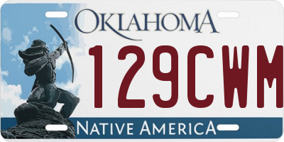 OK license plate 129CWM