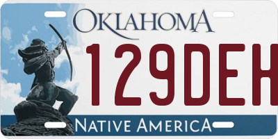OK license plate 129DEH