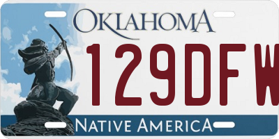 OK license plate 129DFW