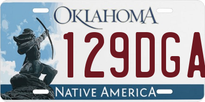 OK license plate 129DGA