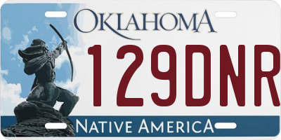 OK license plate 129DNR