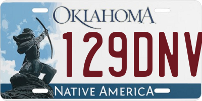 OK license plate 129DNV