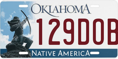 OK license plate 129DOB
