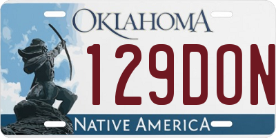 OK license plate 129DON