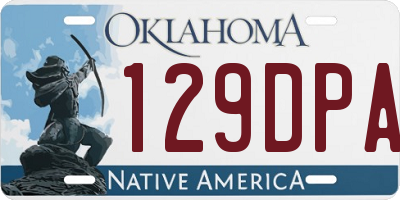 OK license plate 129DPA