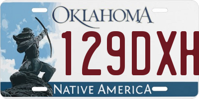 OK license plate 129DXH